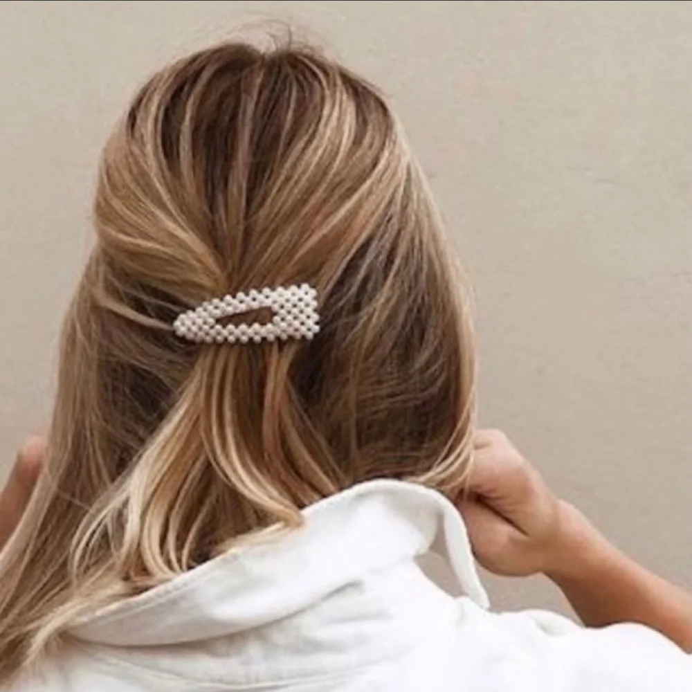 Embellished Gold Pearl Hair Clip | Classic Feminine Cottagecore - Picture 7 of 16